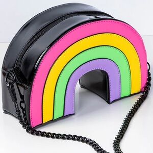 Killstar Goth Punk Vinyl Rainbow Purse Handbag